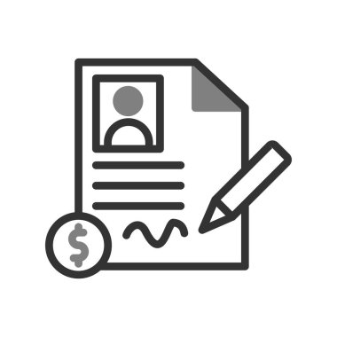 Belge simgesi vektörü izole edildi