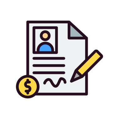 Belge simgesi vektörü izole edildi