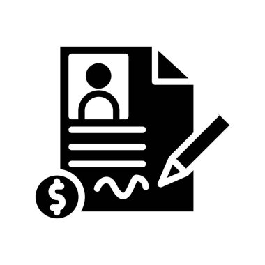 Belge simgesi vektörü izole edildi