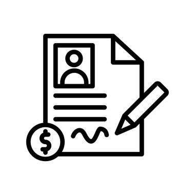 Belge simgesi vektörü izole edildi