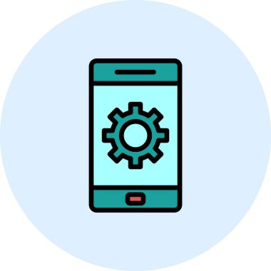 mobil uygulama vektörü simgesi modern basit tasarım