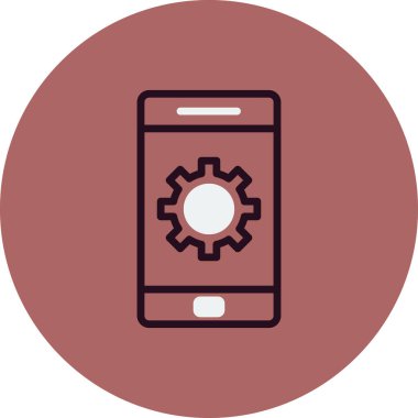 mobil uygulama vektörü simgesi modern basit tasarım