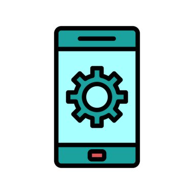 mobil uygulama vektörü simgesi modern basit tasarım