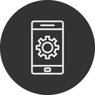 mobil uygulama vektörü simgesi modern basit tasarım