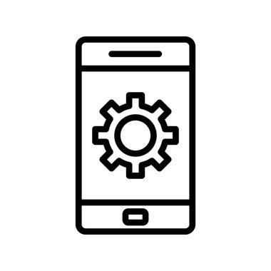 mobil uygulama vektörü simgesi modern basit tasarım