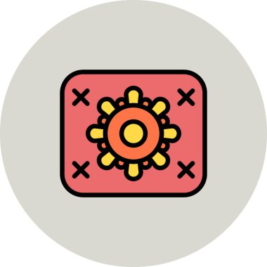 Needlework simgesinin vektör illüstrasyonu