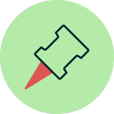 pin simgesinin vektör illüstrasyonu 