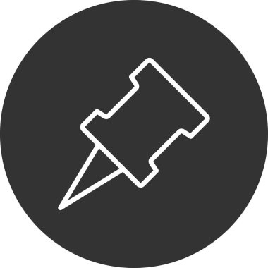 pin simgesinin vektör illüstrasyonu 