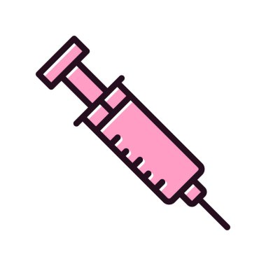 Şırınga vektör simgesi. düz biçim illüstrasyonu