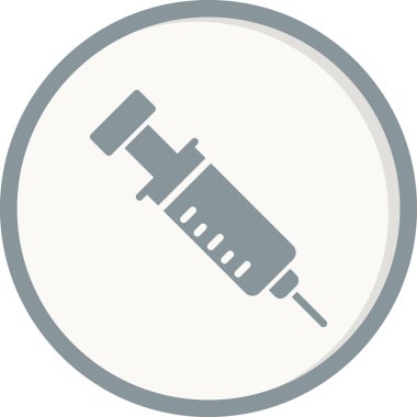 Şırınga vektör simgesi. düz biçim illüstrasyonu