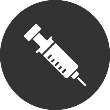 Şırınga vektör simgesi. düz biçim illüstrasyonu