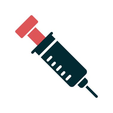 Şırınga vektör simgesi. düz biçim illüstrasyonu