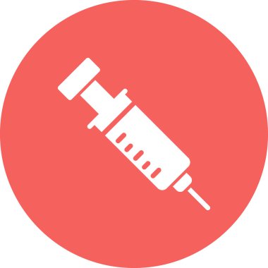 Şırınga vektör simgesi. düz biçim illüstrasyonu