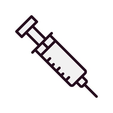 Şırınga vektör simgesi. düz biçim illüstrasyonu