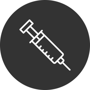 Şırınga vektör simgesi. düz biçim illüstrasyonu