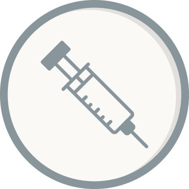 Şırınga vektör simgesi. düz biçim illüstrasyonu