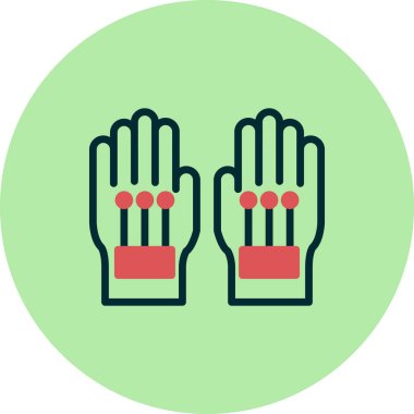 Kablolu Eldiven simgesinin vektör çizimi