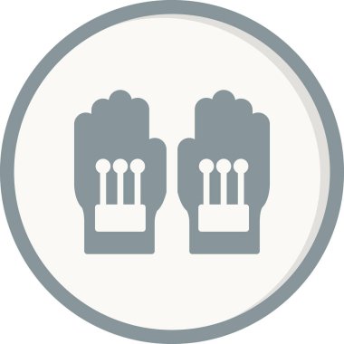 Kablolu Eldiven simgesinin vektör çizimi