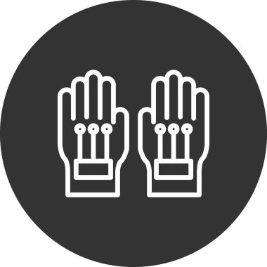 Kablolu Eldiven simgesinin vektör çizimi