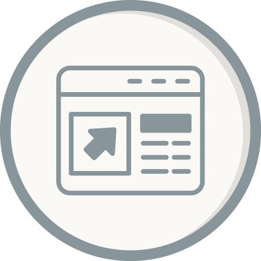 tarayıcı simgesi, vektör illüstrasyonu 