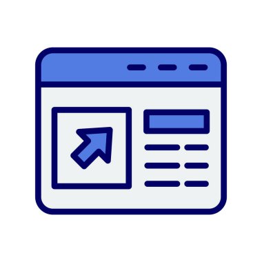 tarayıcı simgesi, vektör illüstrasyonu 