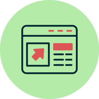 tarayıcı simgesi, vektör illüstrasyonu 