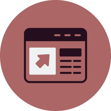 tarayıcı simgesi, vektör illüstrasyonu 