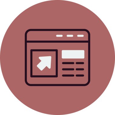 tarayıcı simgesi, vektör illüstrasyonu 