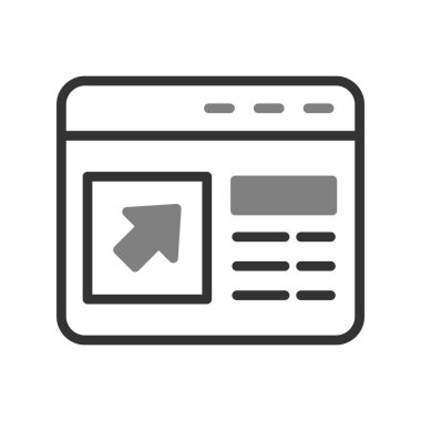 tarayıcı simgesi, vektör illüstrasyonu 