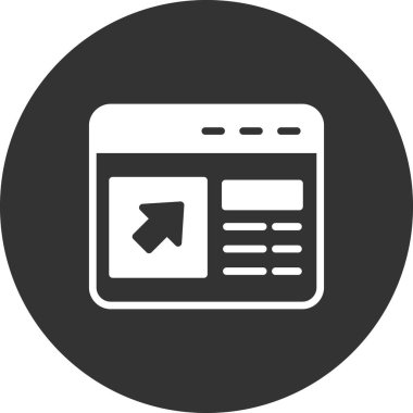 tarayıcı simgesi, vektör illüstrasyonu 