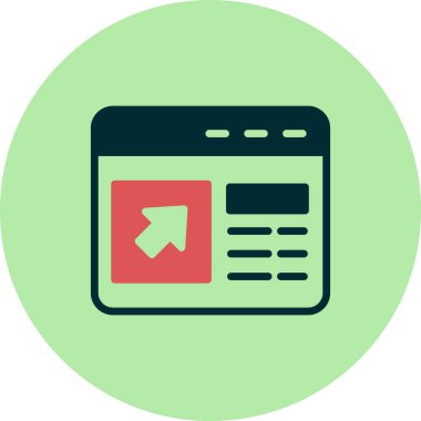 tarayıcı simgesi, vektör illüstrasyonu 