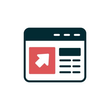 tarayıcı simgesi, vektör illüstrasyonu 