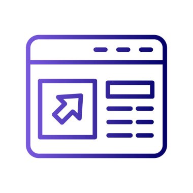 tarayıcı simgesi, vektör illüstrasyonu 