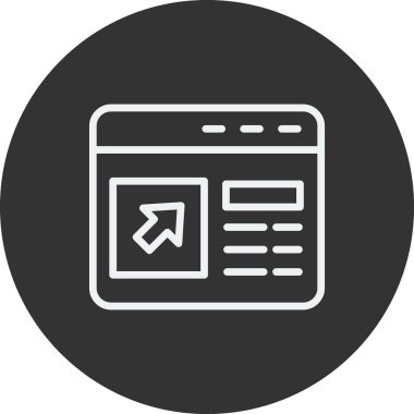 tarayıcı simgesi, vektör illüstrasyonu 