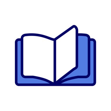 Kitap satırı simgesi, vektör çizim