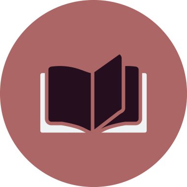 Kitap satırı simgesi, vektör çizim