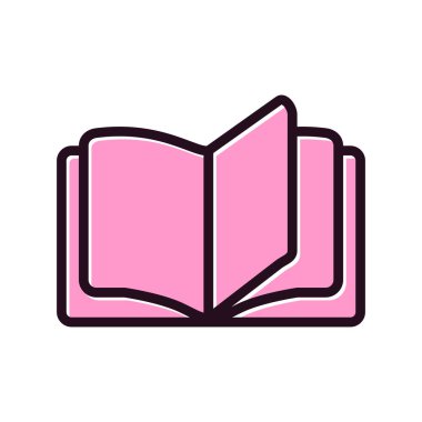 Kitap satırı simgesi, vektör çizim