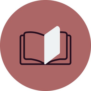 Kitap satırı simgesi, vektör çizim