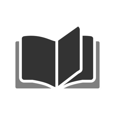 Kitap satırı simgesi, vektör çizim