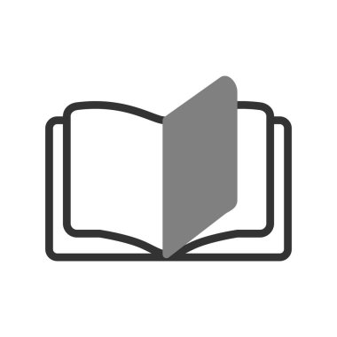 Kitap satırı simgesi, vektör çizim