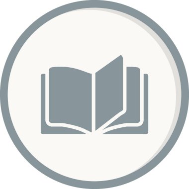 Kitap satırı simgesi, vektör çizim