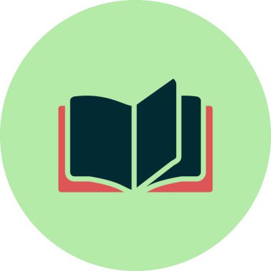 Kitap satırı simgesi, vektör çizim