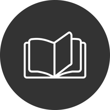 Kitap satırı simgesi, vektör çizim