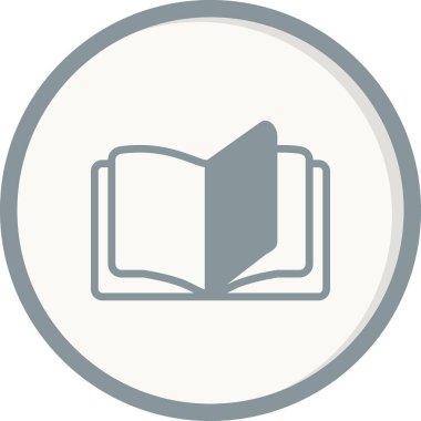 Kitap satırı simgesi, vektör çizim