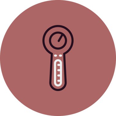  Elektronik termometre simge vektör çizgisi biçimi