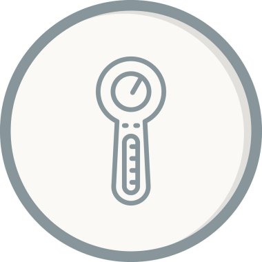  Elektronik termometre simge vektör çizgisi biçimi