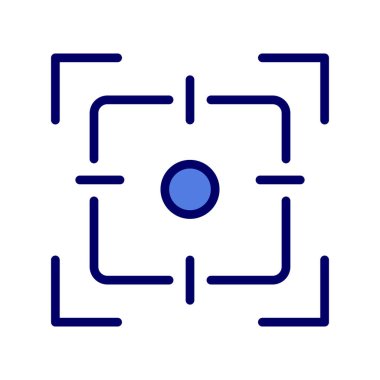 Kamera odak simgesi vektör illüstrasyon tasarımı 