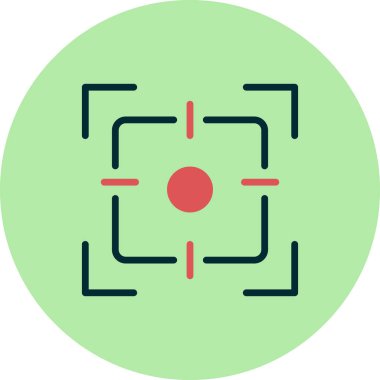 Kamera odak simgesi vektör illüstrasyon tasarımı 