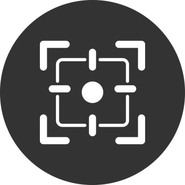 Kamera odak simgesi vektör illüstrasyon tasarımı 