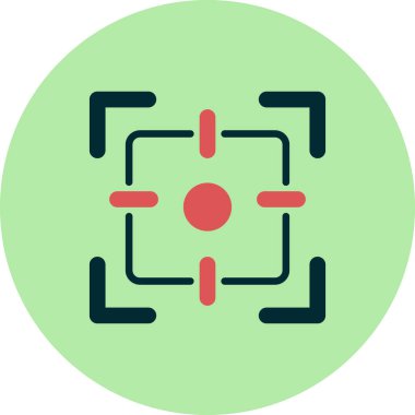 Kamera odak simgesi vektör illüstrasyon tasarımı 